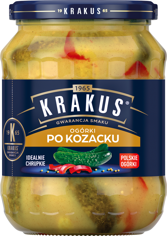 Krakus ogórki konserwowe po kozacku 670g