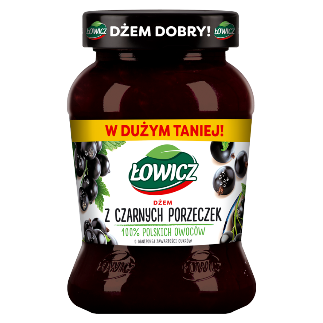 Łowicz Dżem z Czarnej Porzeczki 450g