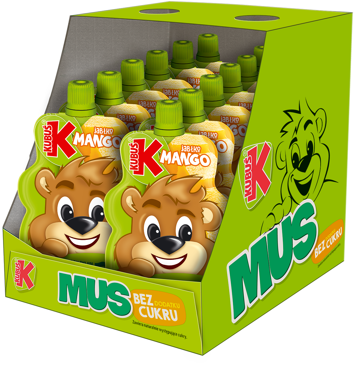 Kubuś Mus o smaku mango jabłko 12x100g