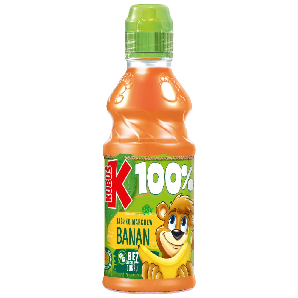 Kubuś 100% Sok banan marchew jabłko 0,33l