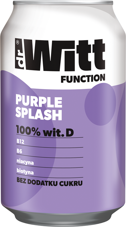 Dr Witt function purple splash Napój gazowany gruszka-lawenda 330ml