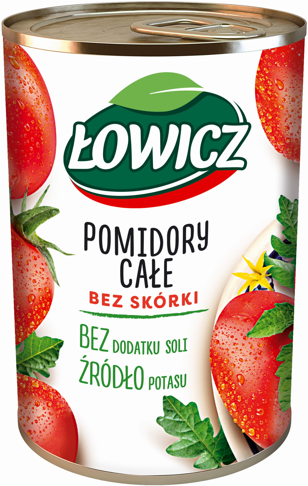 Łowicz Pomidory całe bez skórki 400 g
