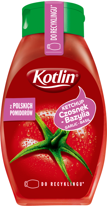 Kotlin Ketchup Czosnek-Bazylia 450g