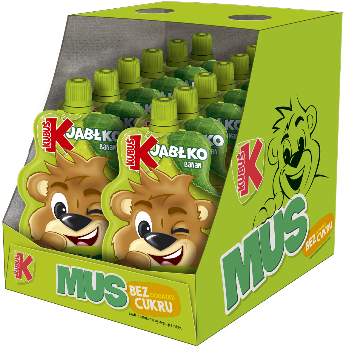 Kubuś Mus 100% jabłko banan 12x100 g