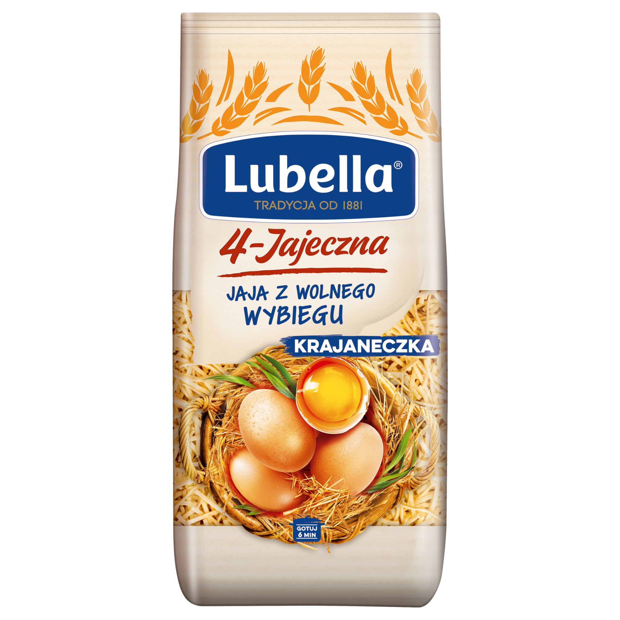 Lubella Jajeczna 4 jaj Makaron krajaneczka 200 g