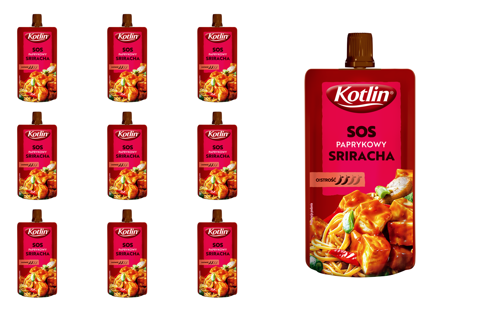 Kotlin Sos Paprykowy Sriracha 12x100g
