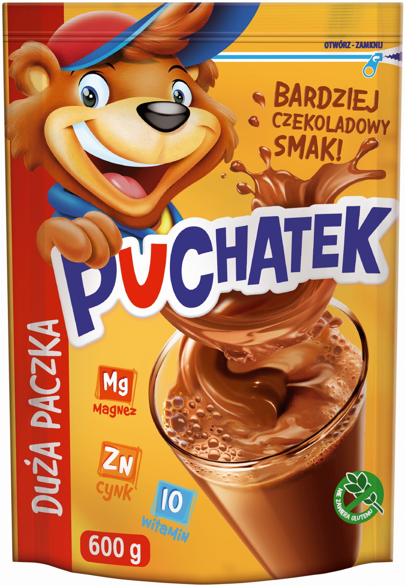 Puchatek torebka Napój kakaowy instant z witaminami 500 g + 100 g