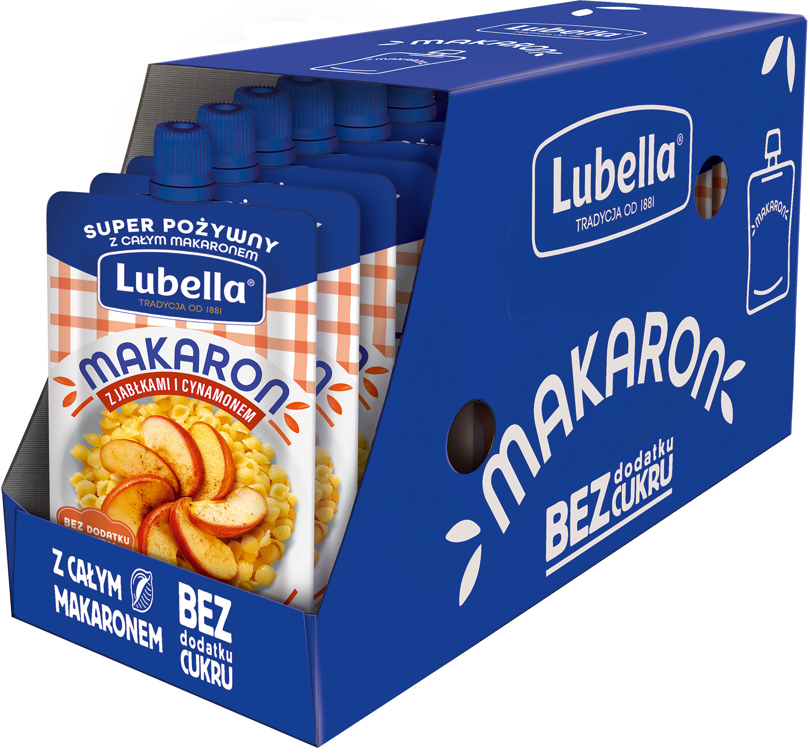 Lubella deser owocowy makaron z jogurtem, jabłkami i cynamonem 10x170g