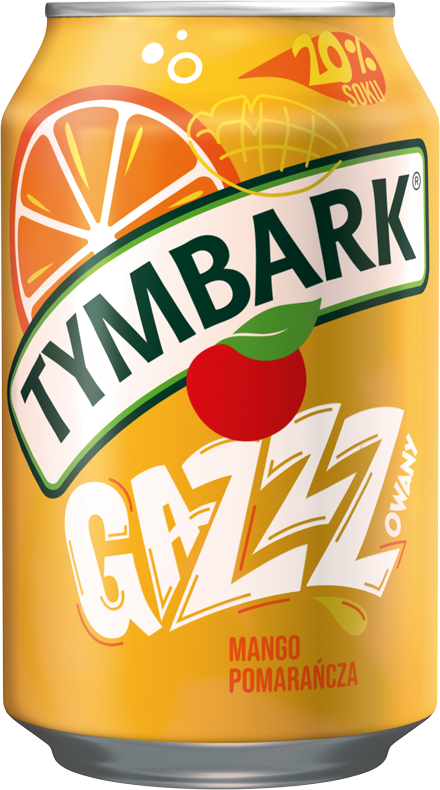 Tymbark Napój gazowany jabłko pomarańcza mango 330 ml