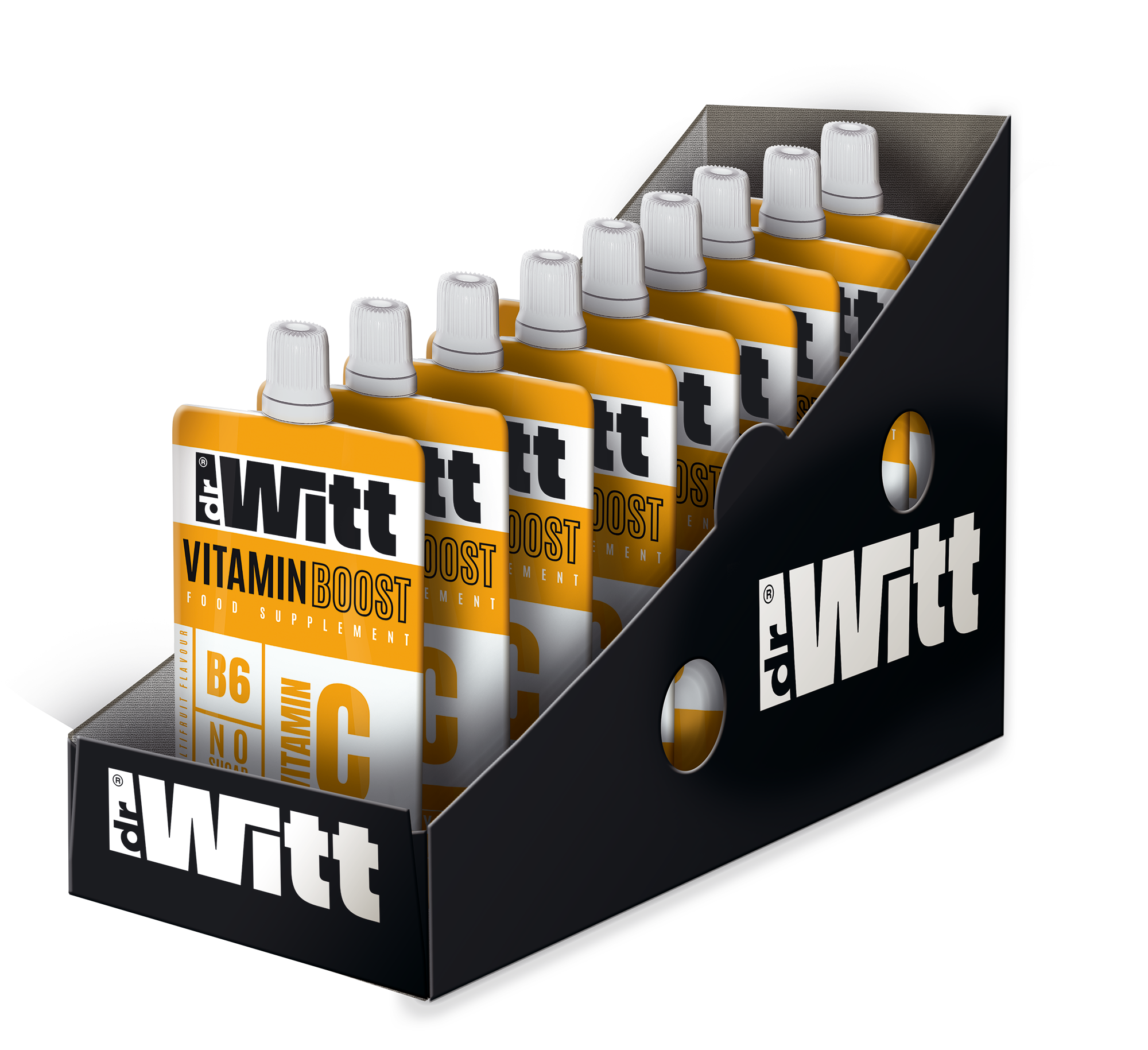 DR WITTT VITAMIN BOOST Suplement diety smak MULTIFRUIT 9x 90g