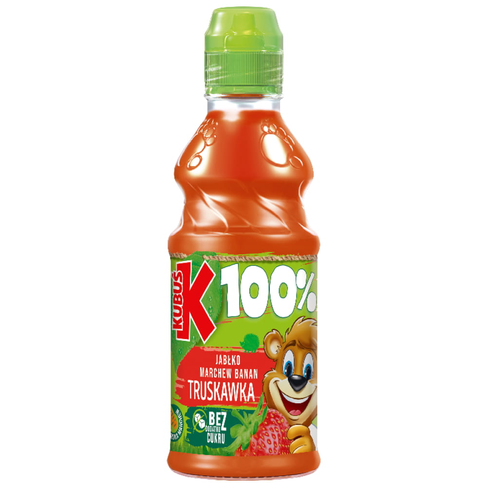 Kubuś 100% Sok jabłko marchew banan truskawka 0,33l