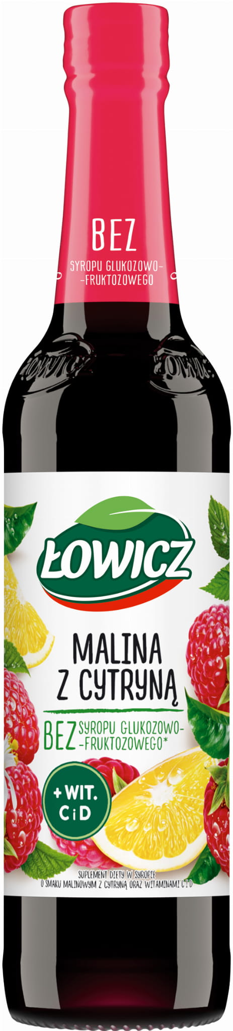 Łowicz Syrop owocowy Malina z Cytryną 400ml
