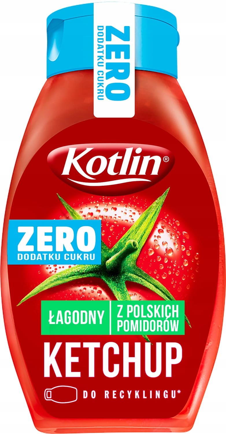 Kotlin Ketchup Łagodny zero dodanego cukru 420g