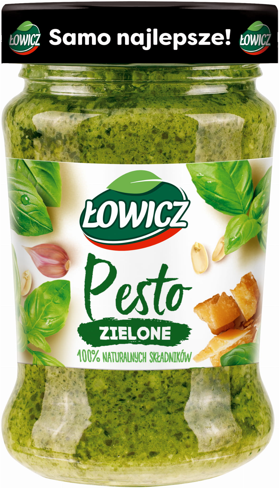 Łowicz Pesto Zielone Sos Bazyliowy 180g