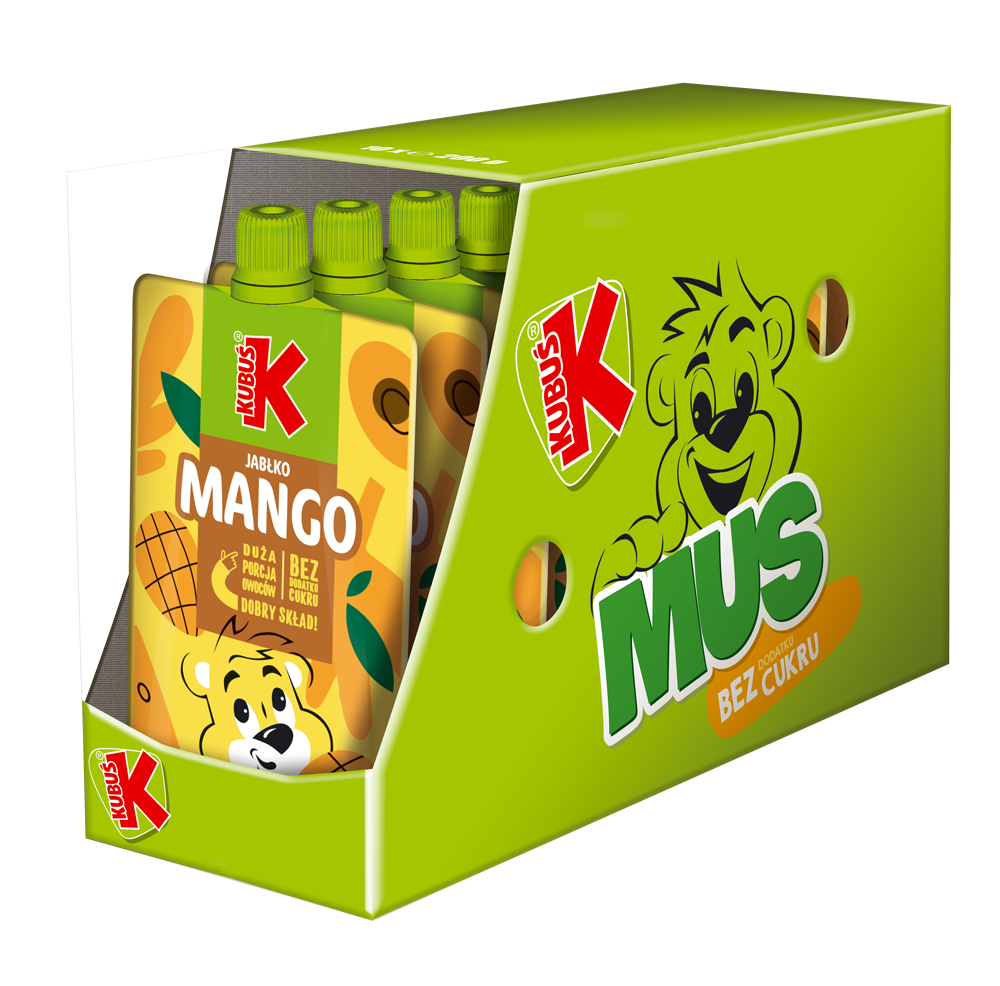 Kubuś Mus Mango Jabłko karton 10x 200g