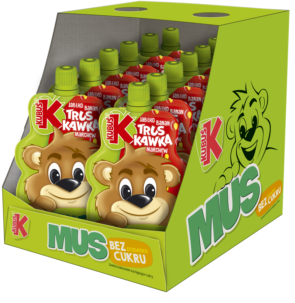 Kubuś Mus Truskawka Jabłko Banan Marchew 12x100g