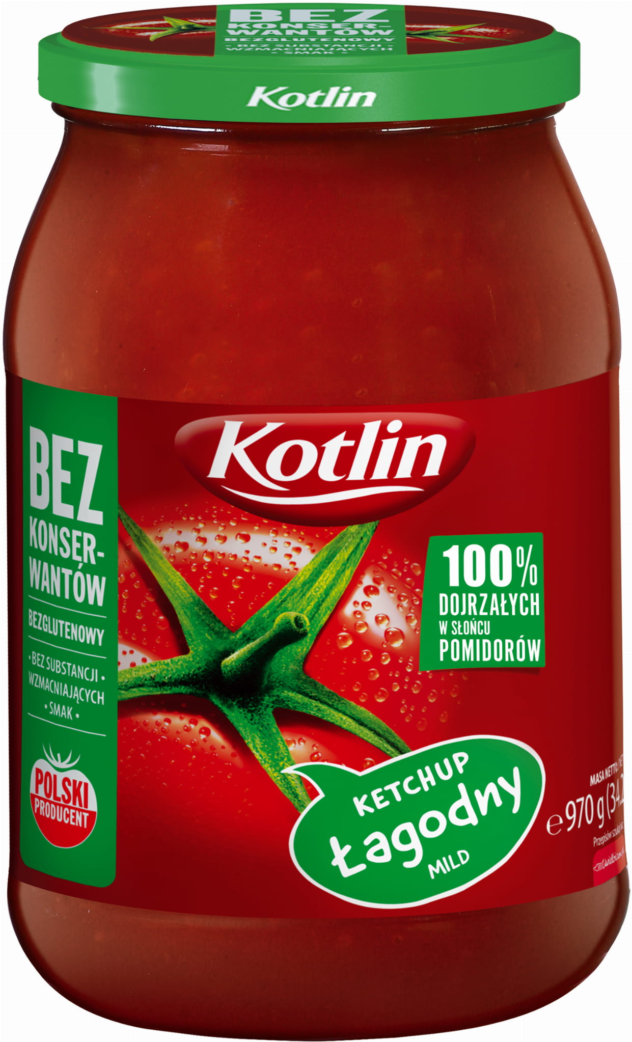 Kotlin Ketchup pomidorowy Łagodny 970g