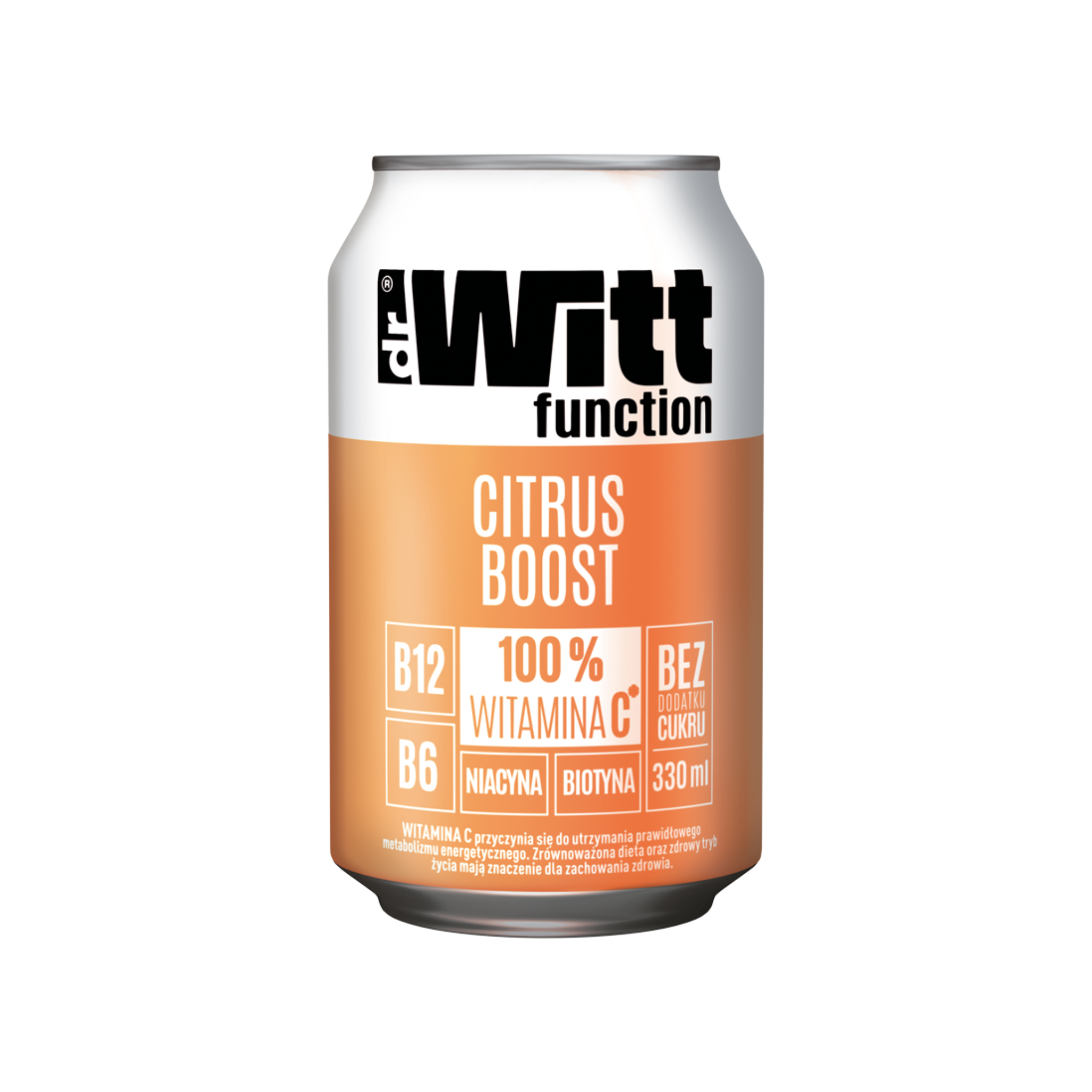 Dr Witt function Citrus Boost Napój gazowany cytrynowy z witaminami 330ml