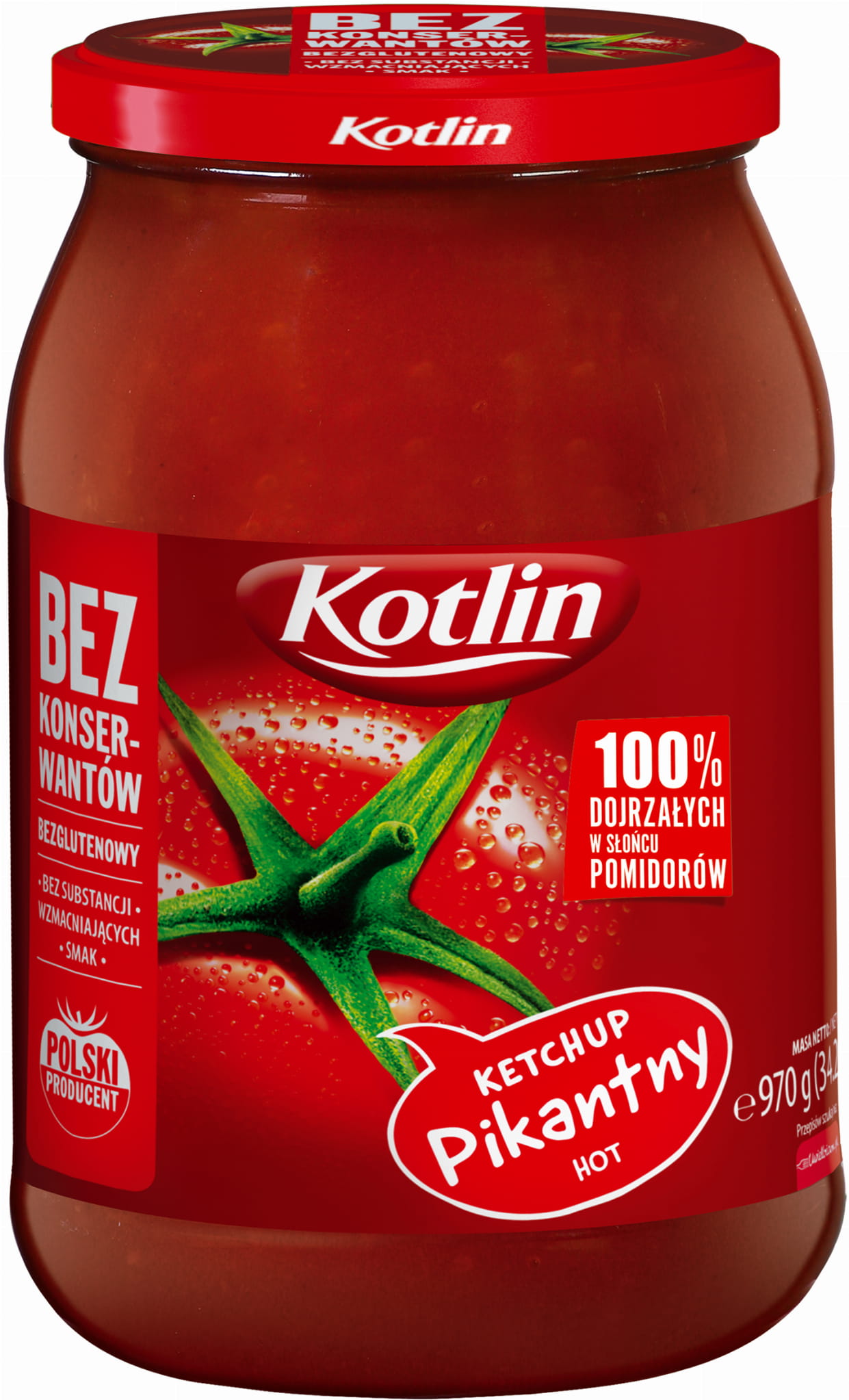 Kotlin Ketchup pomidorowy Pikantny 970g