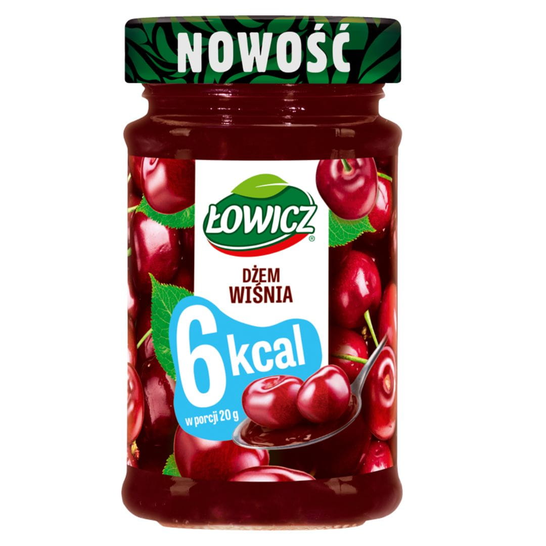 ŁOWICZ dżem o smaku wiśniowym niskokaloryczny 6 KCAL 200g
