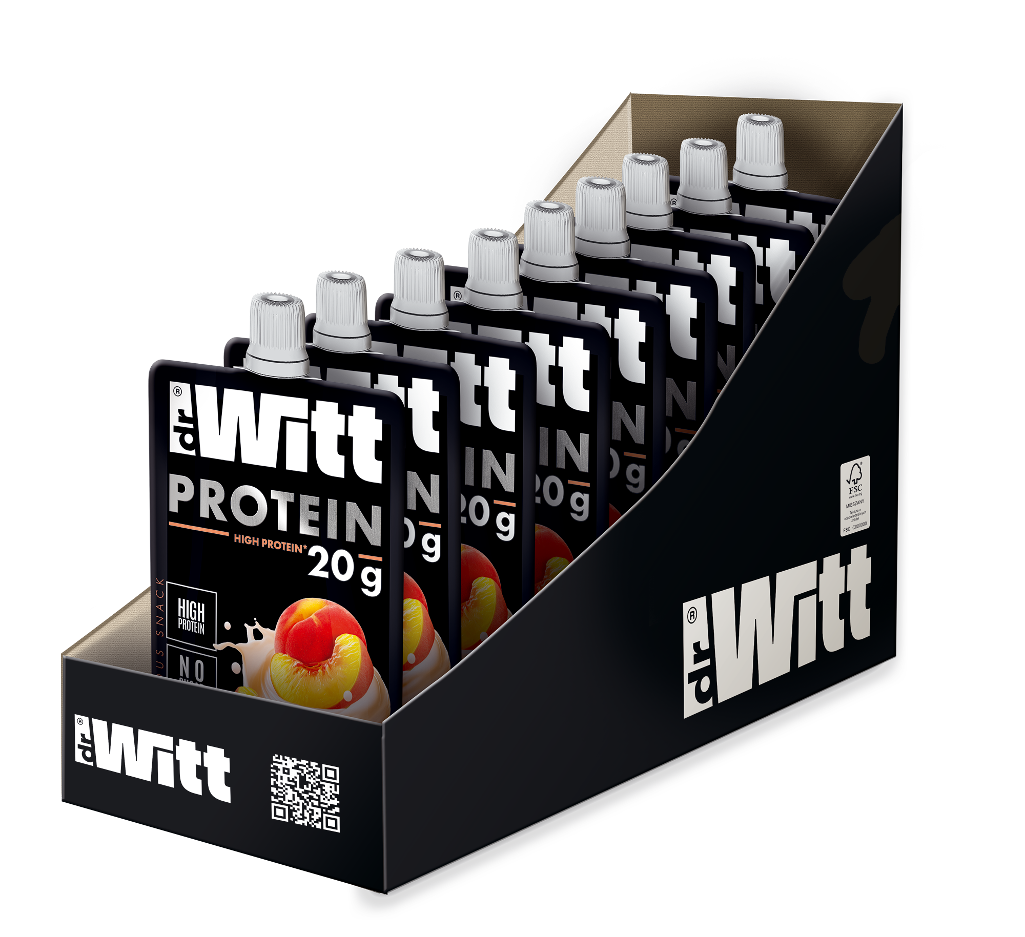 DR WITT Protein jabłko-brzoskwinia-cytryna 200g x9