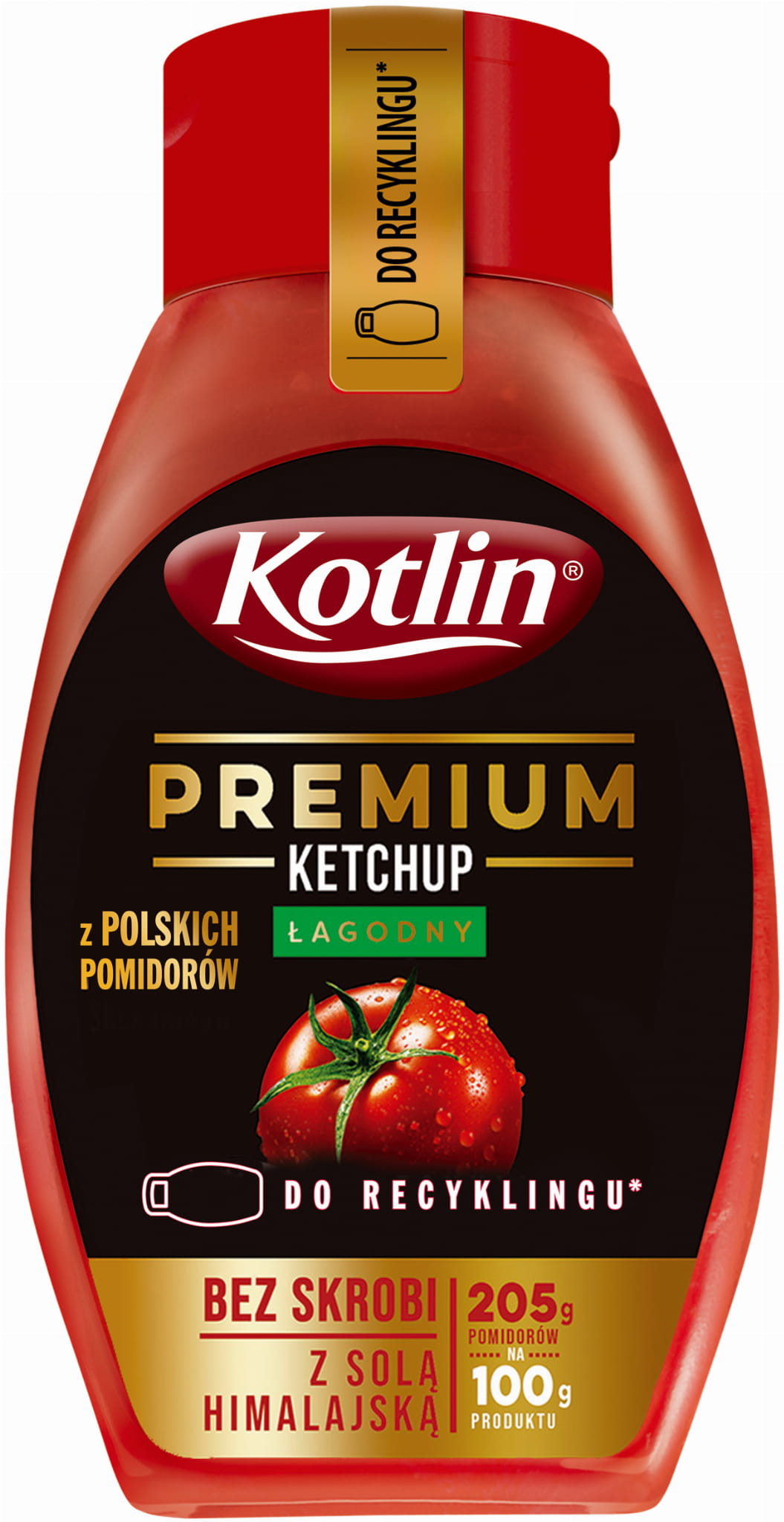 Kotlin Ketchup Łagodny Premium z solą himalajską 450g