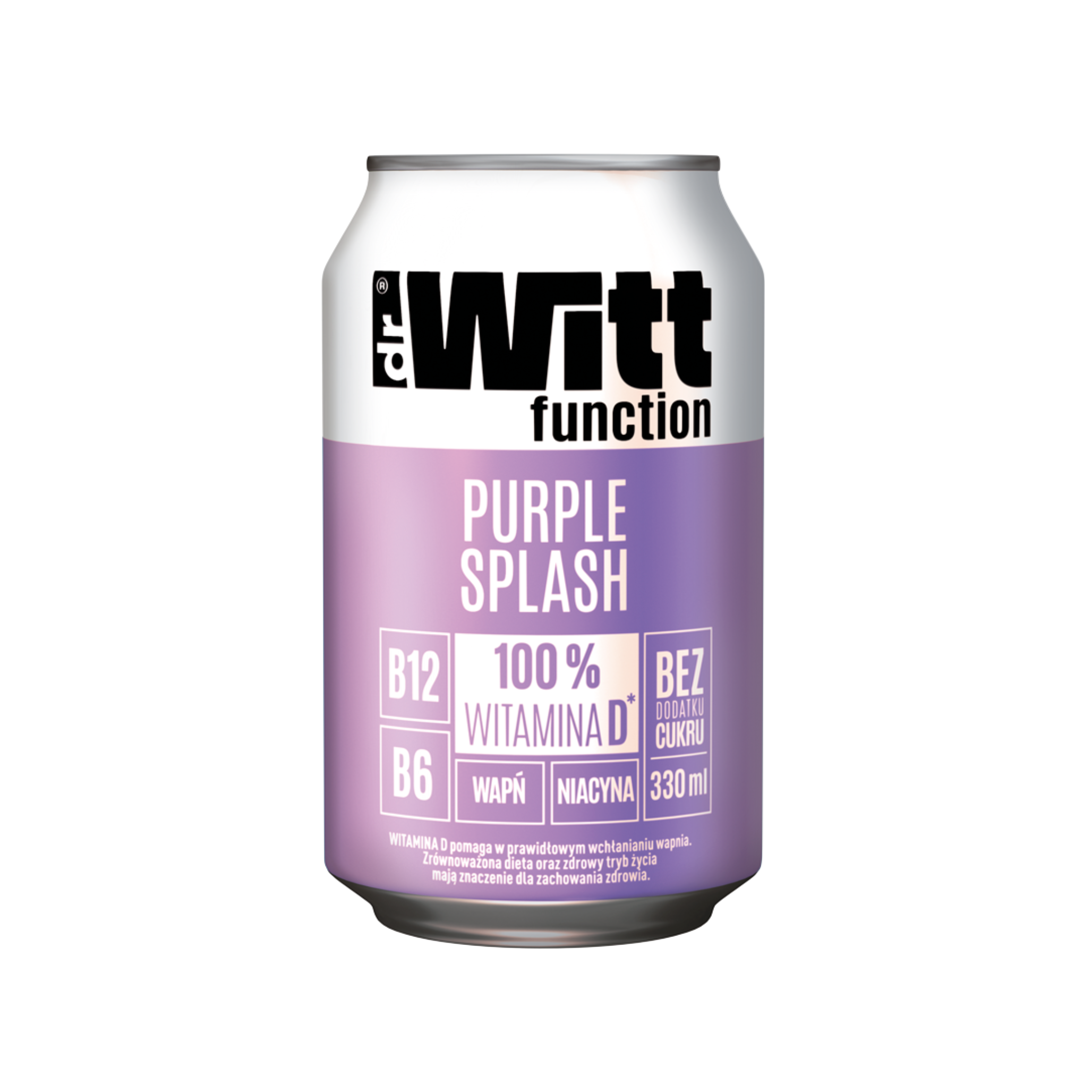 Dr Witt function Purple Splash Napój gazowany gruszka lawenda wapń 330ml