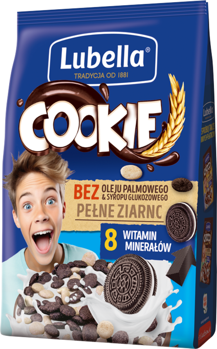 Lubella Płatki Cookie Chrupiące czekoladowe płatki śniadaniowe 200 g