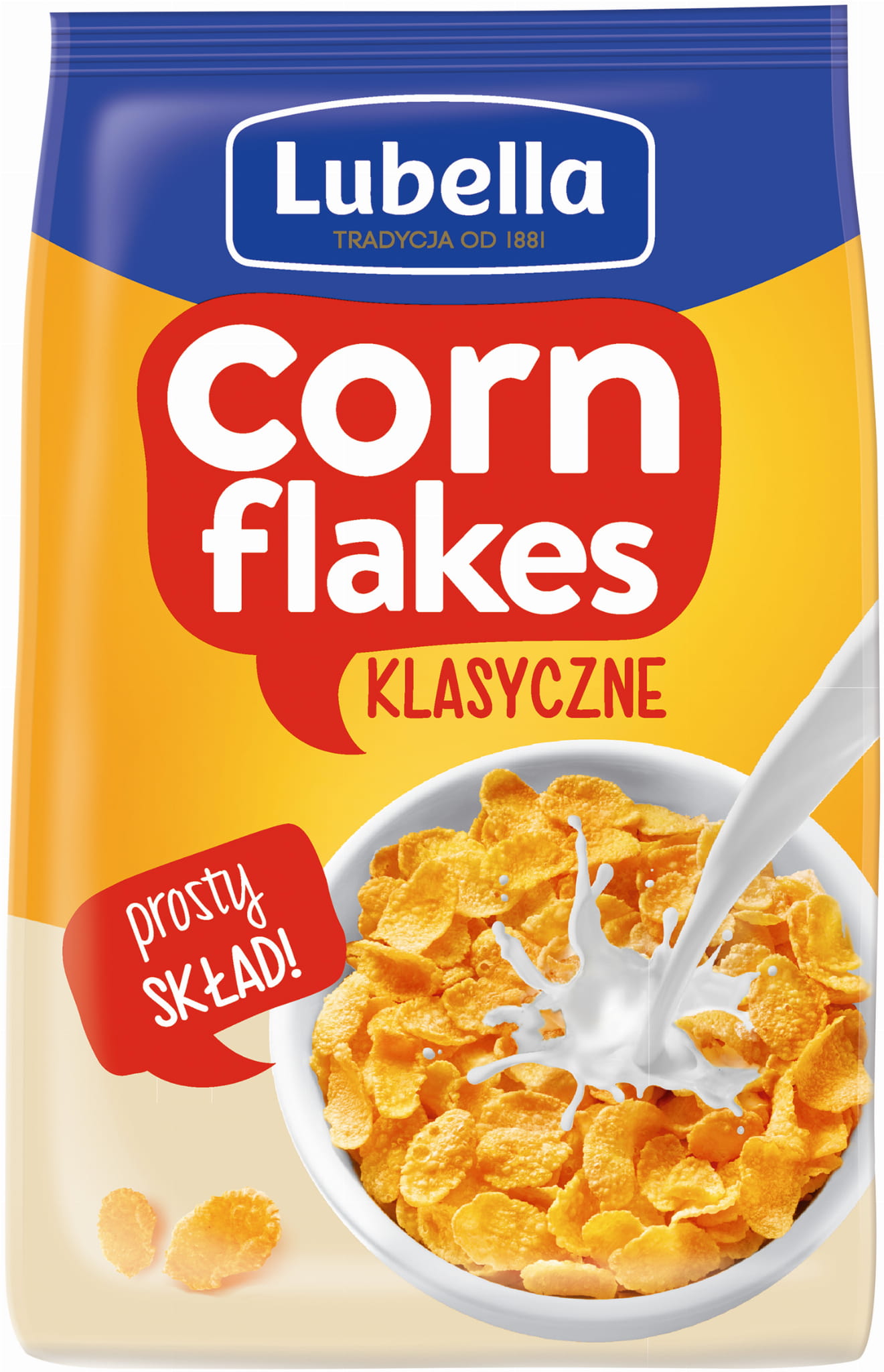 Lubella Corn Flakes Klasyczne Płatki kukurydziane 250g