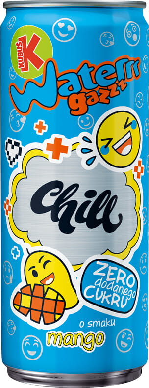 Kubuś Waterrr napój gazowany puszka jabłko cytryna mango 250 ml