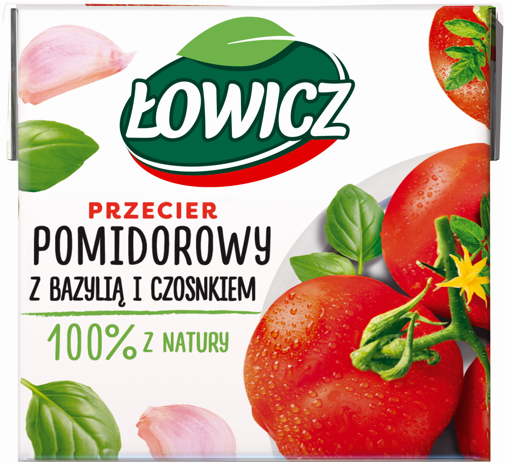 Łowicz Przecier pomidorowy z bazylią i czosnkiem 500 g