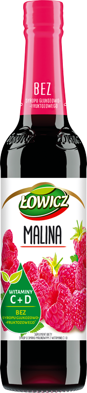 Łowicz Syrop owocowy o smaku Malinowym 400 ml