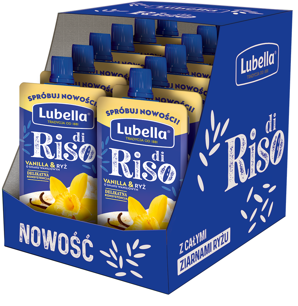 LUBELLA Di Riso przekąska z ryżem o smaku waniliowym 12x100g