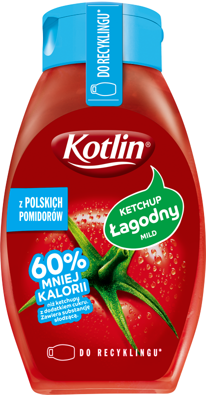 Kotlin Ketchup Łagodny 60% mniej kalorii 420g