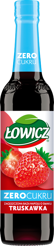 Łowicz Zero cukru Syrop truskawkowy 400ml