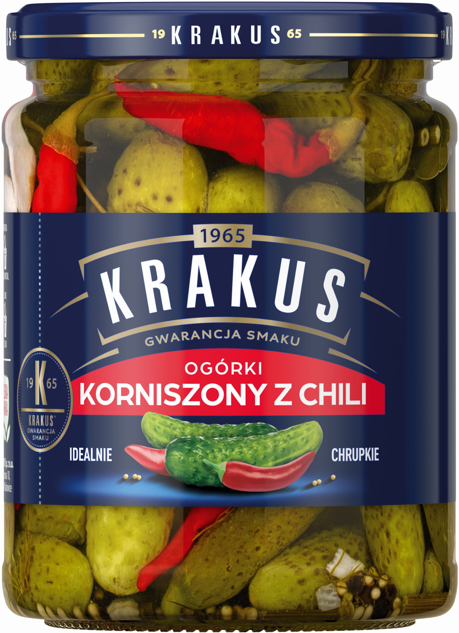 Krakus Ogórki korniszony z chili 500 g