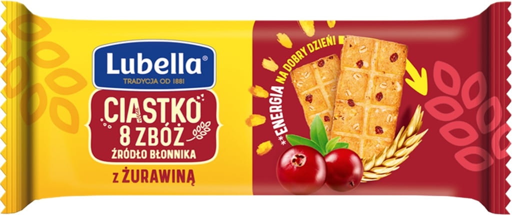 LUBELLA ciastka zbożowe z żurawiną 34g