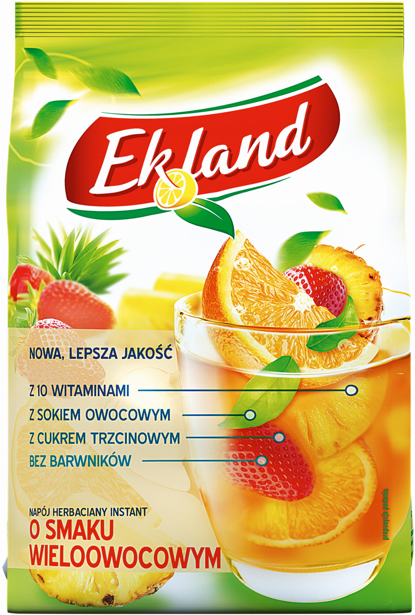 Ekland Napój herbaciany instant o smaku wieloowocowym 300 g