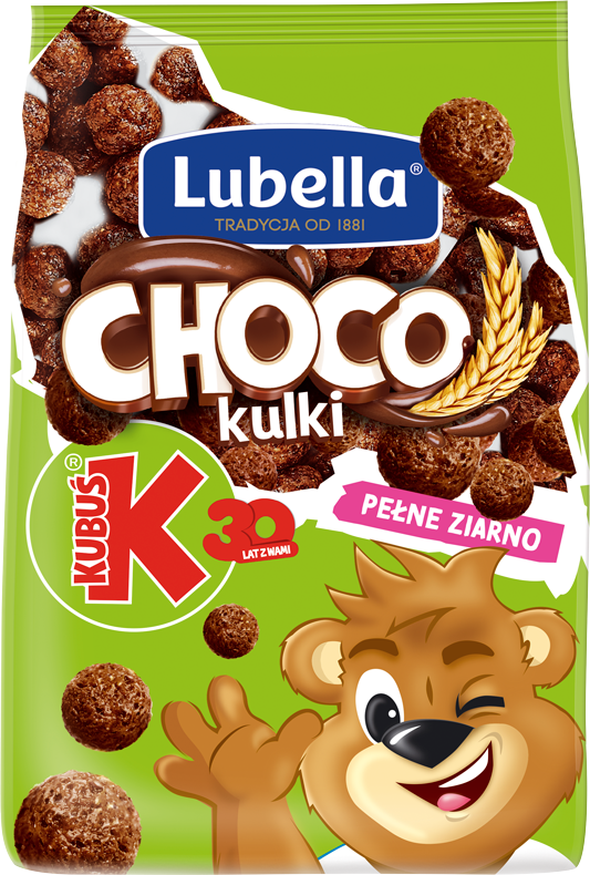 Lubella Kubuś Choco Kulki Zbożowe kulki o smaku czekoladowym 250g
