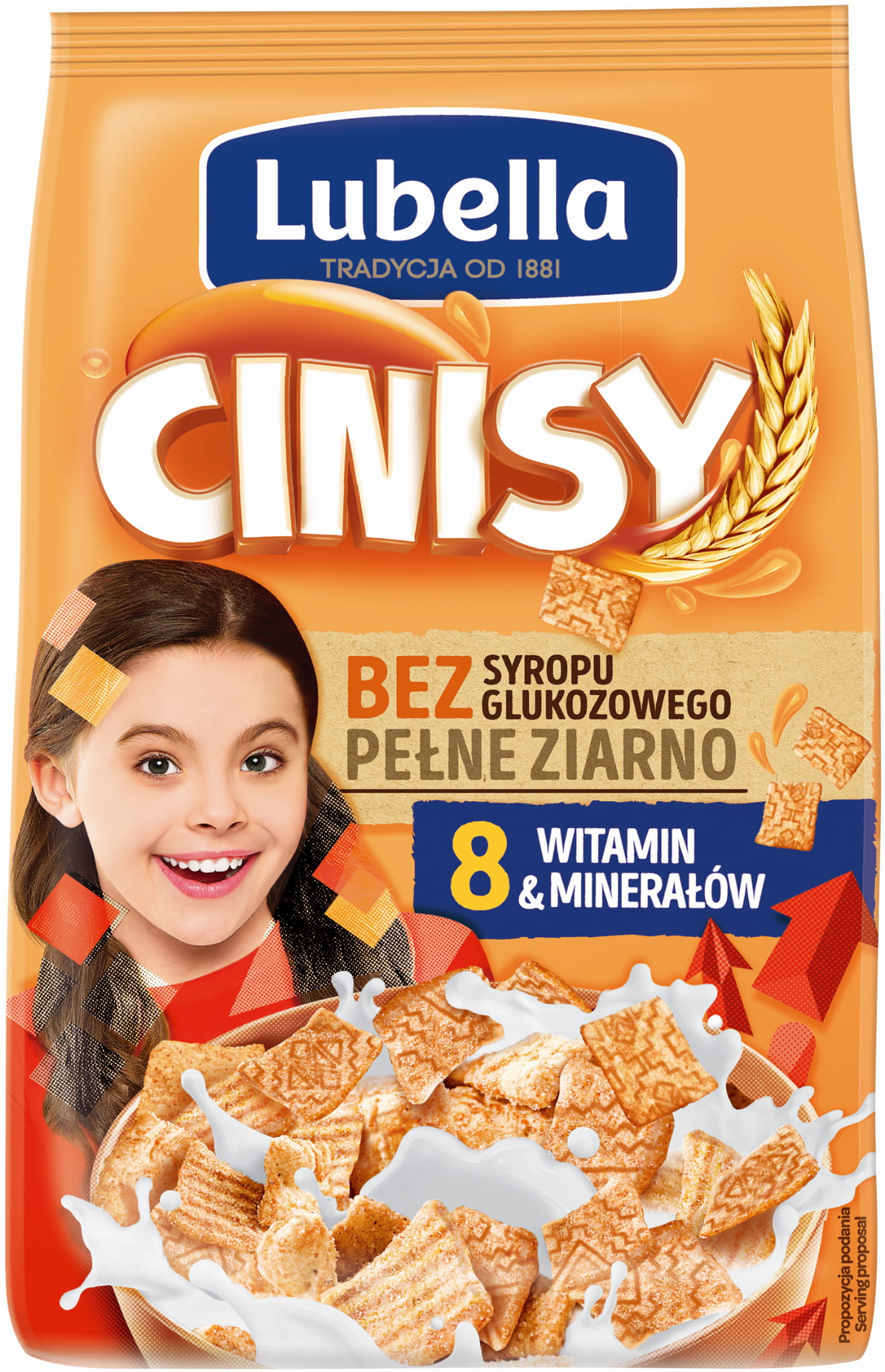 Lubella Mlekołaki Cinisy Zbożowe kwadraciki z cynamonem 250g