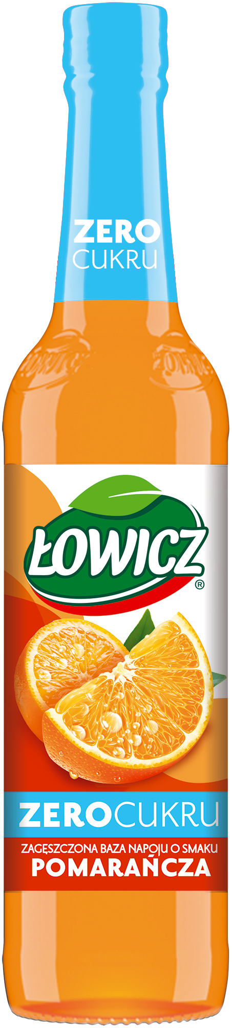 Łowicz Zero cukru Syrop pomarańczowy 400ml