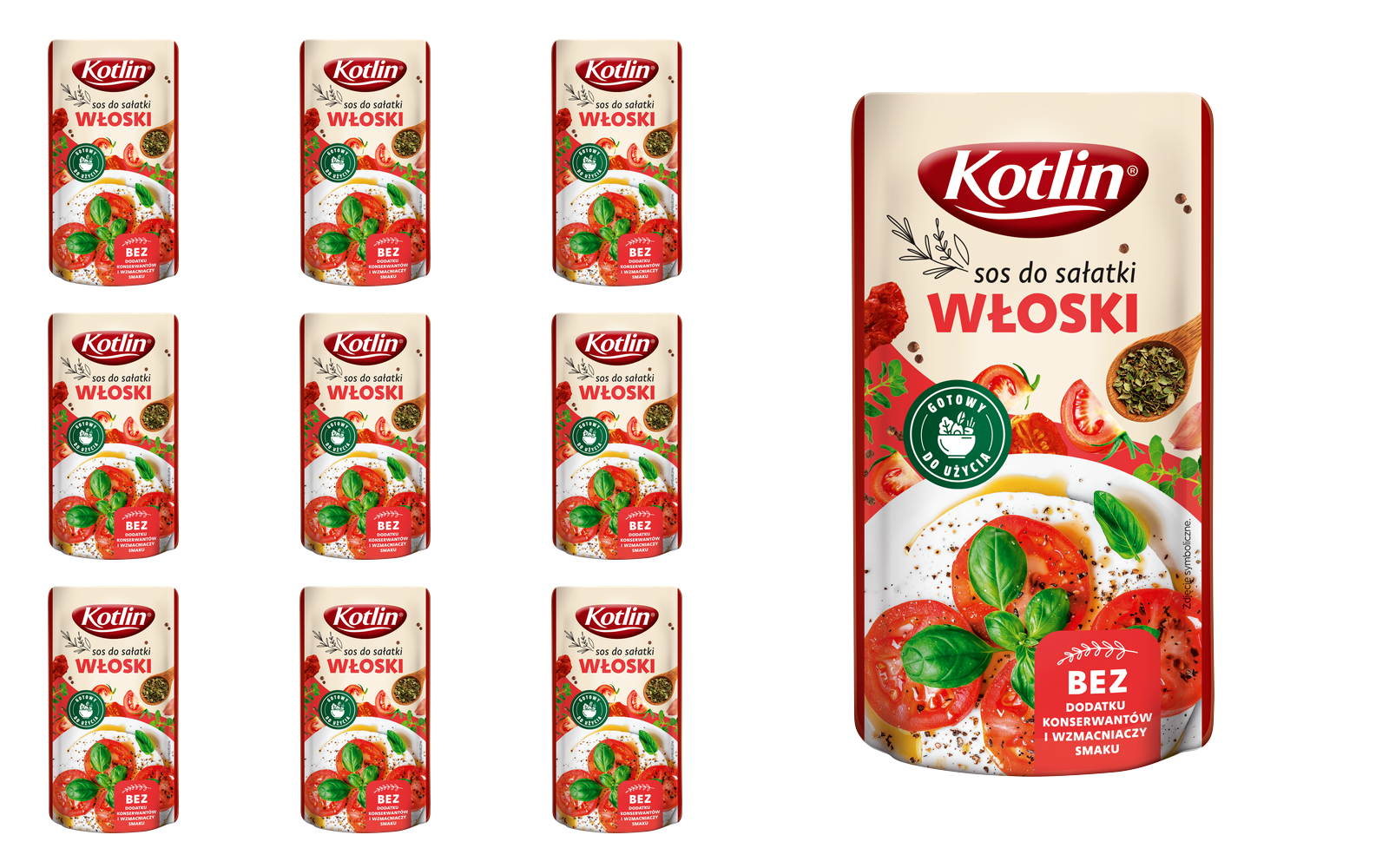 KOTLIN Sos do sałatki w płynie Włoski 12x100g