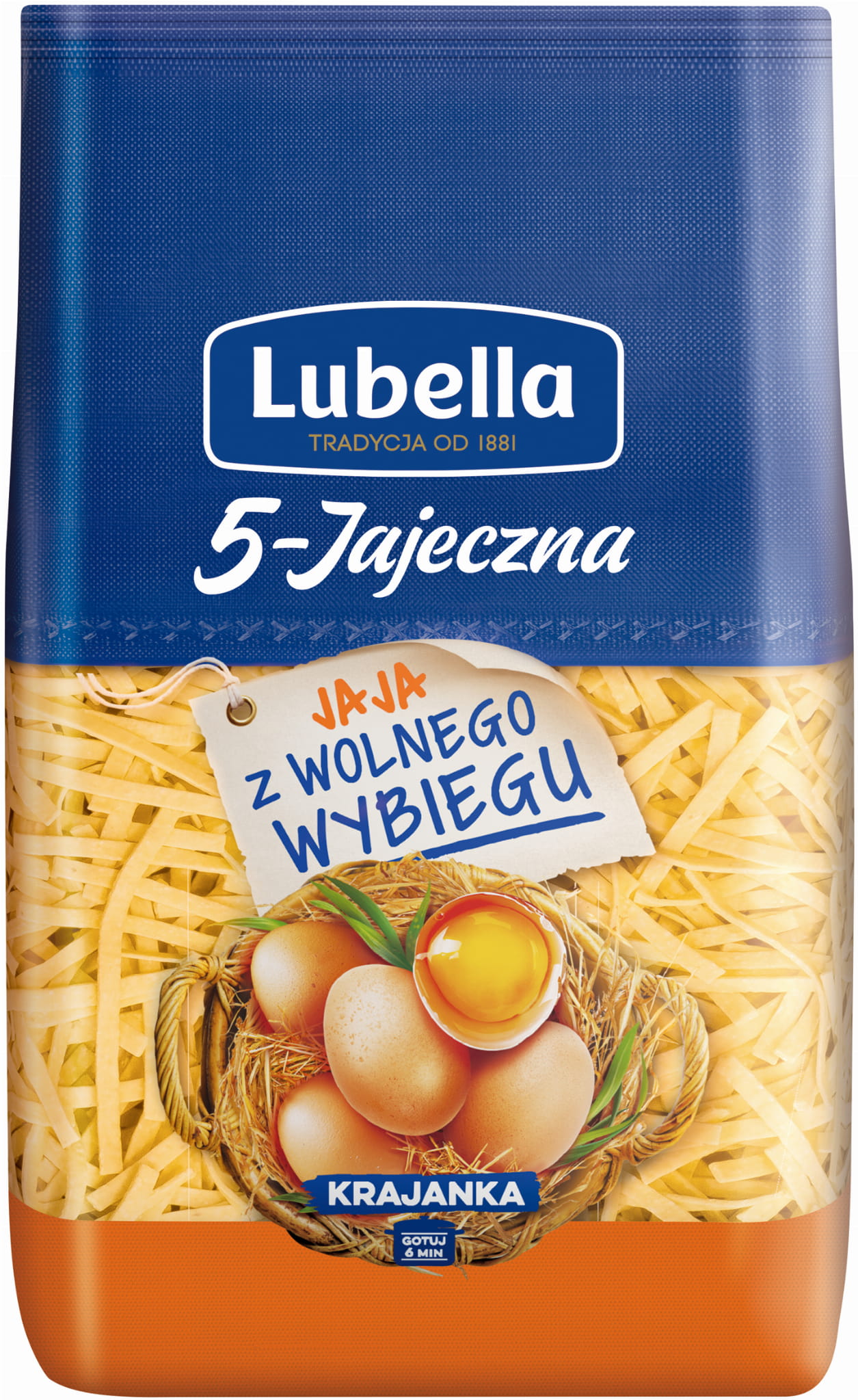 Lubella Jajeczna 5 jaj Makaron krajanka 400 g