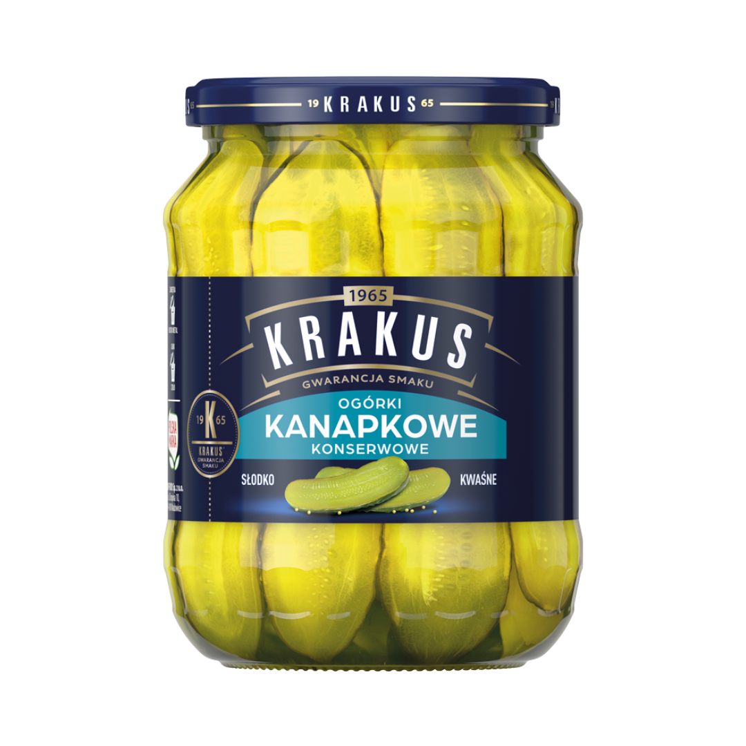 Krakus ogórki konserwowe kanapkowe 670g