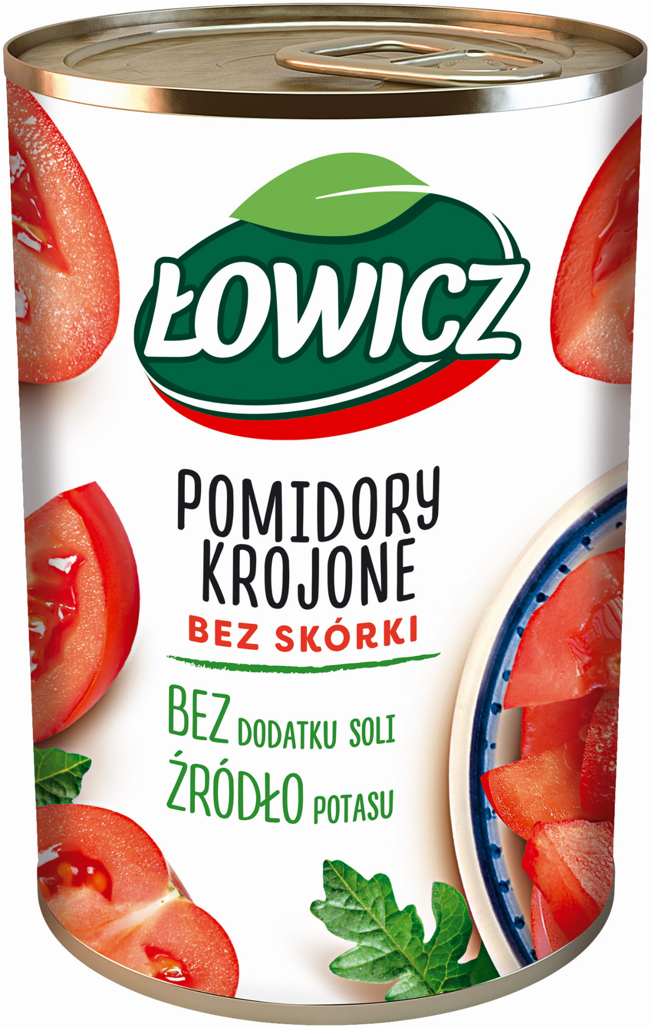 Łowicz Pomidory krojone bez skórki 400 g