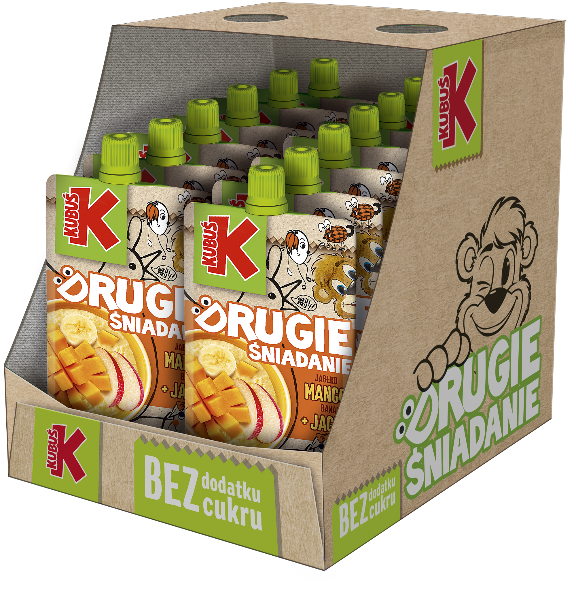 Kubuś Drugie śniadanie Mus jabłko mango banan + jagły 12x100 g