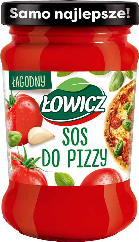 ŁOWICZ sos pomidor do pizzy łagodny z ziołami 180g