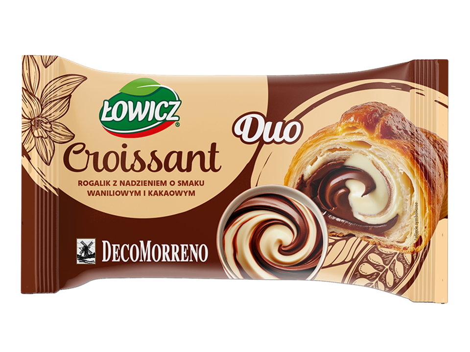 Croissant Łowicz & DecoMorreno z nadzieniem waniliowo kakaowym 60g