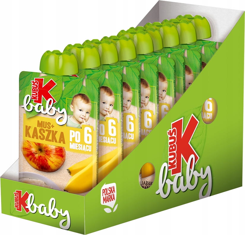 Kubuś Mus Baby Kaszka jabłko-banan 9x100g