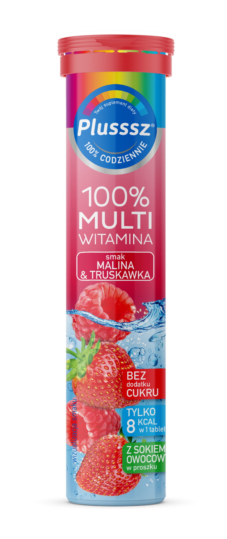 PLUSSSZ 100% Multiwitamina Malina & Truskawka